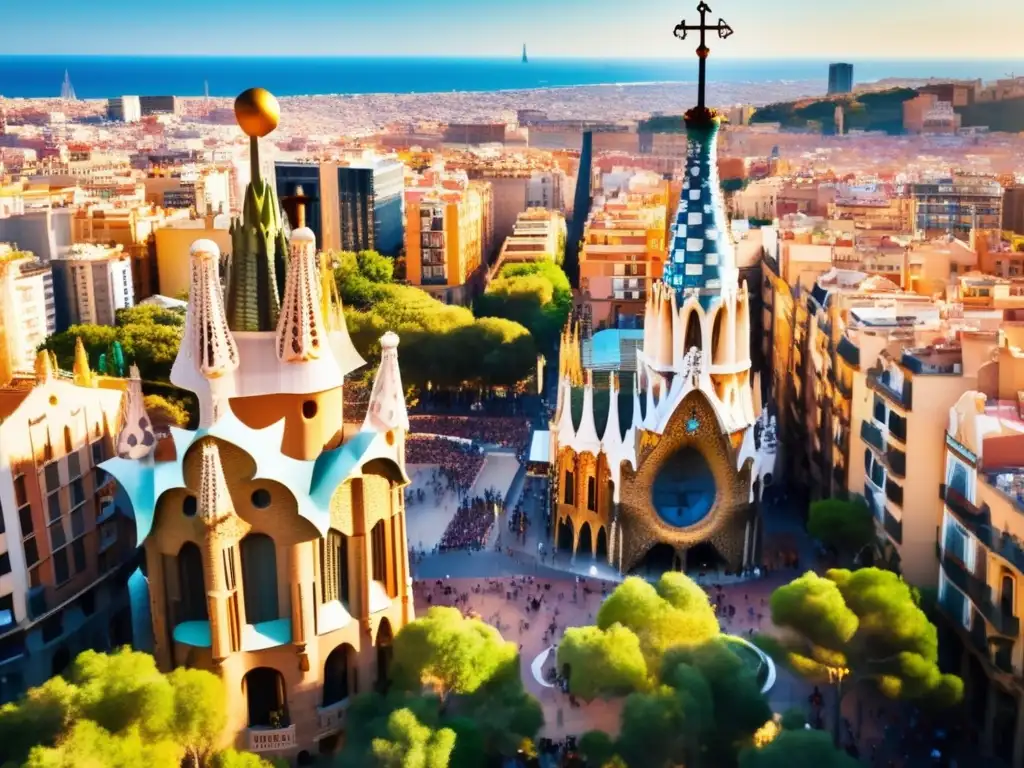 Barcelona: Ciudad vibrante y llena de encanto Barcelona, España: Ciudad vibrante con Sagrada Familia y calles llenas de vida