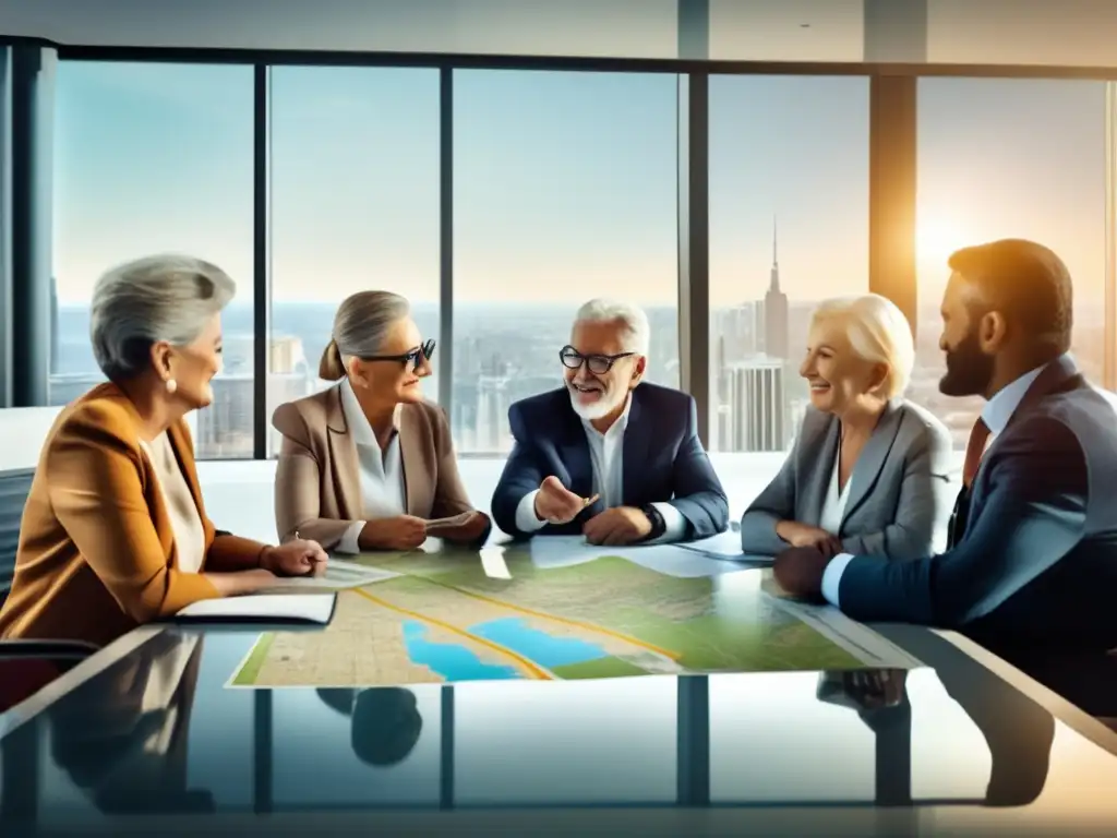 Agente de viajes y seniors planeando un viaje emocionante Viajes seguros para seniors: agentes de viajes y consejos de expertos