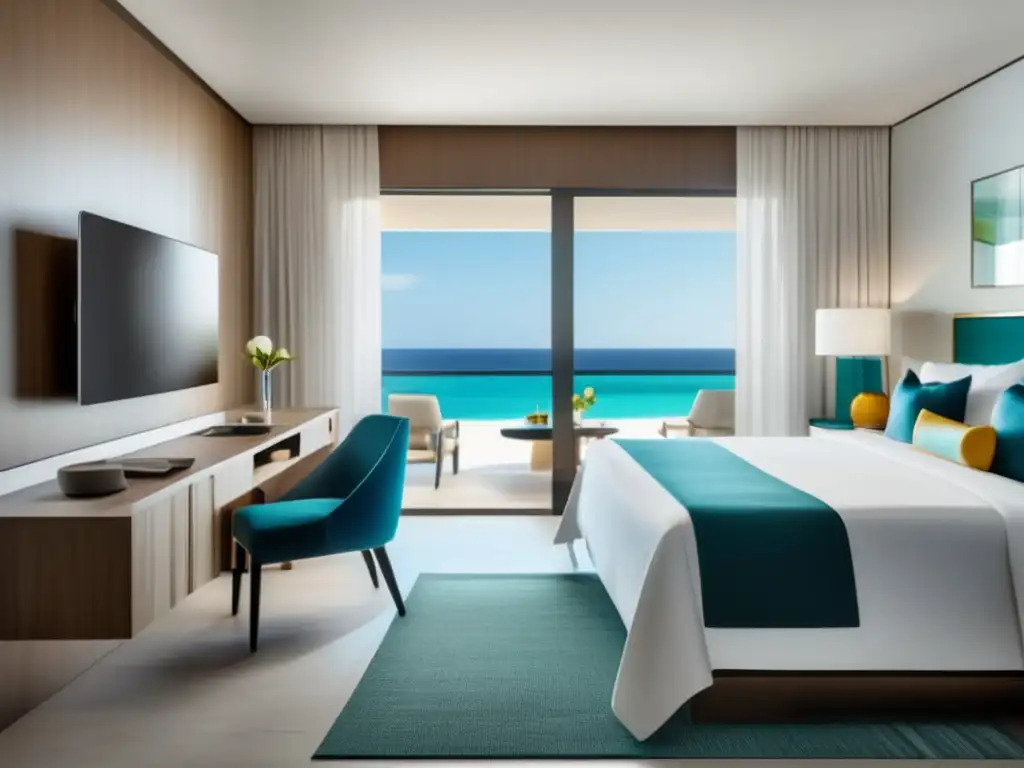 Habitación de hotel con vista a la playa Habitación de hotel con vista a la playa, ahorro en alojamiento para seniors