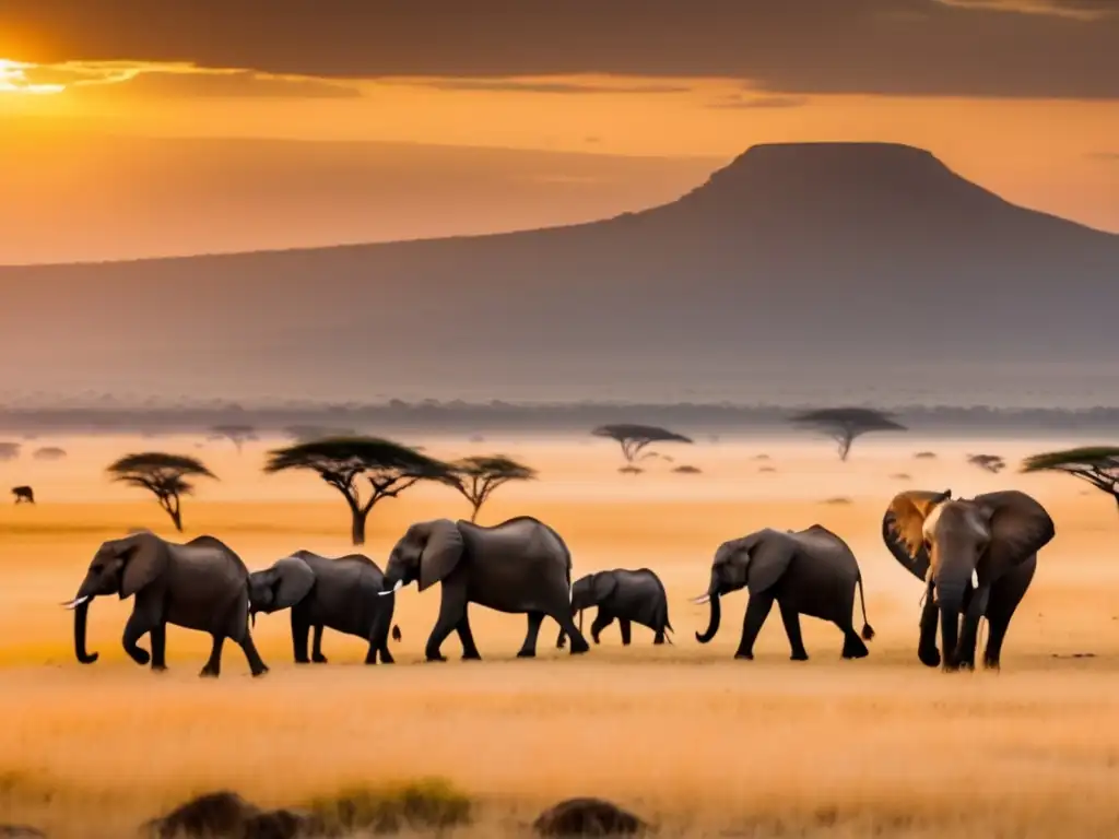 Amanecer en el Serengeti: Elefantes en la sabana Aventura segura en el Serengeti: Recomendaciones para viajes a África para seniors