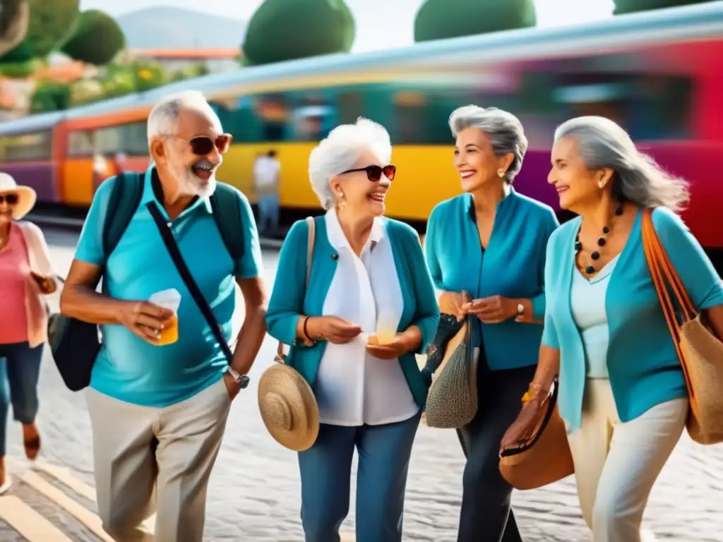 Seniors disfrutando arte y cultura Consejos culturales para viajeros seniors: Grupo de seniors disfrutando de una experiencia cultural enriquecedora