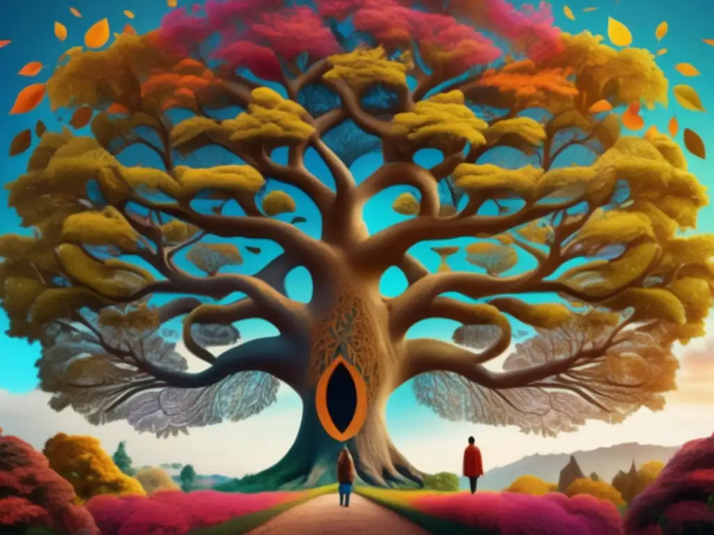 Árbol genealógico con magnifying glass Árbol genealógico con beneficios de servicios genealogía en viajes