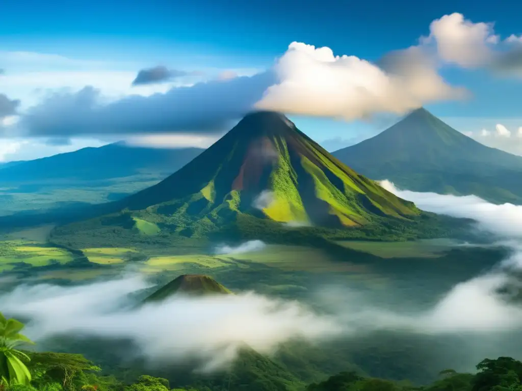 Volcán Arenal en Costa Rica: Majestuoso paisaje natural Volcán Arenal en Costa Rica: majestuoso paisaje de selva verde y biodiversidad