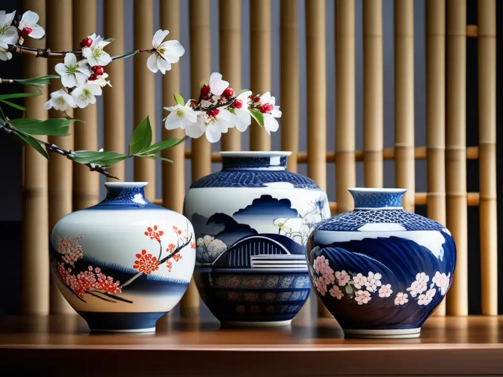 Cerámica japonesa: colores vibrantes y detalle intrincado Viaje cultural porcelana Japón seniors: Cerámica tradicional japonesa con vibrantes colores, texturas y artesanos hábiles