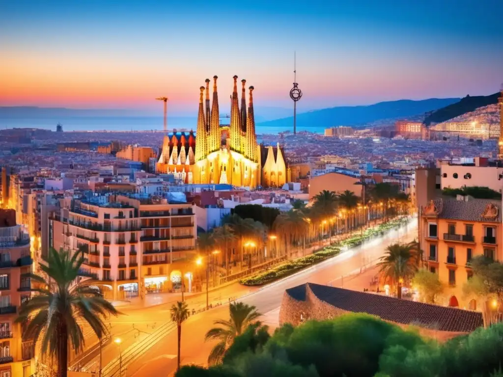 Barcelona al atardecer Destinos turismo médico recomendados en Barcelona, España al atardecer