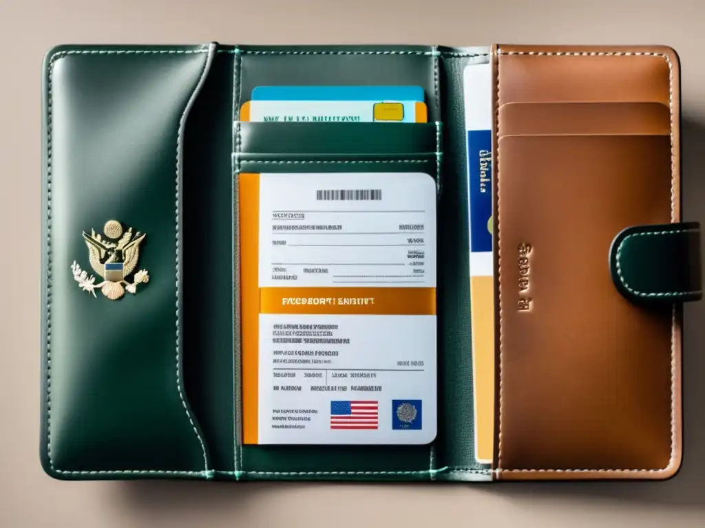 Cartera de viaje organizada, ideal para pasaportes, visas y documentos de identificación