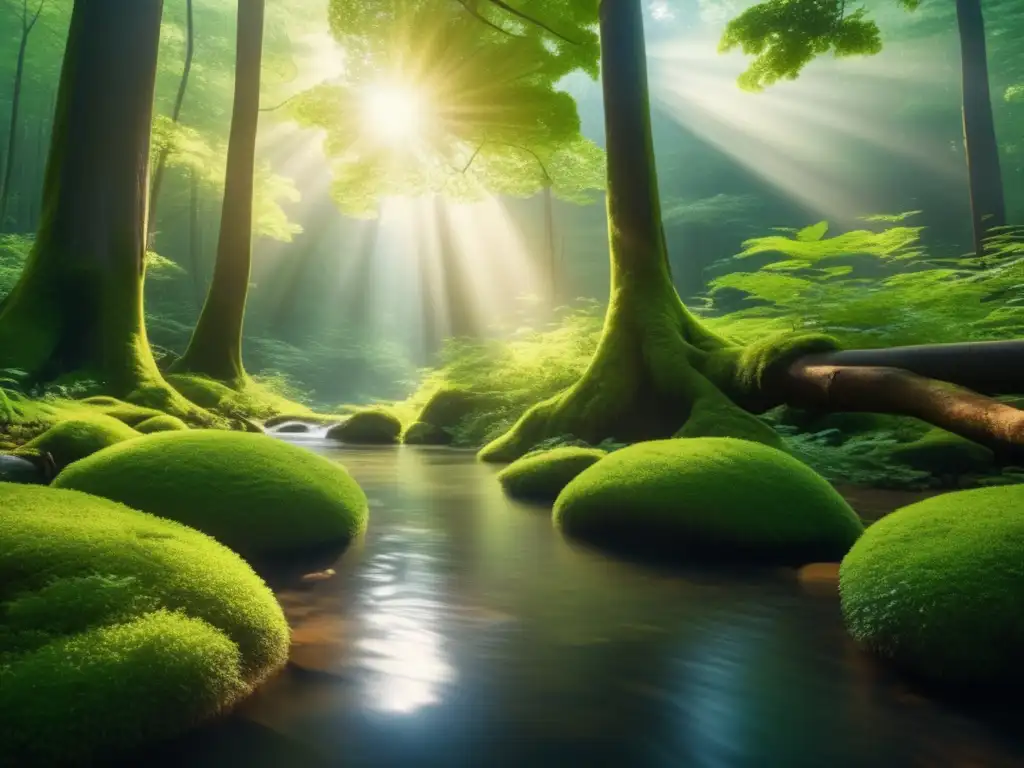 Bosque verde exuberante con árboles altos y sereno - Beneficios del ecoturismo para adultos mayores