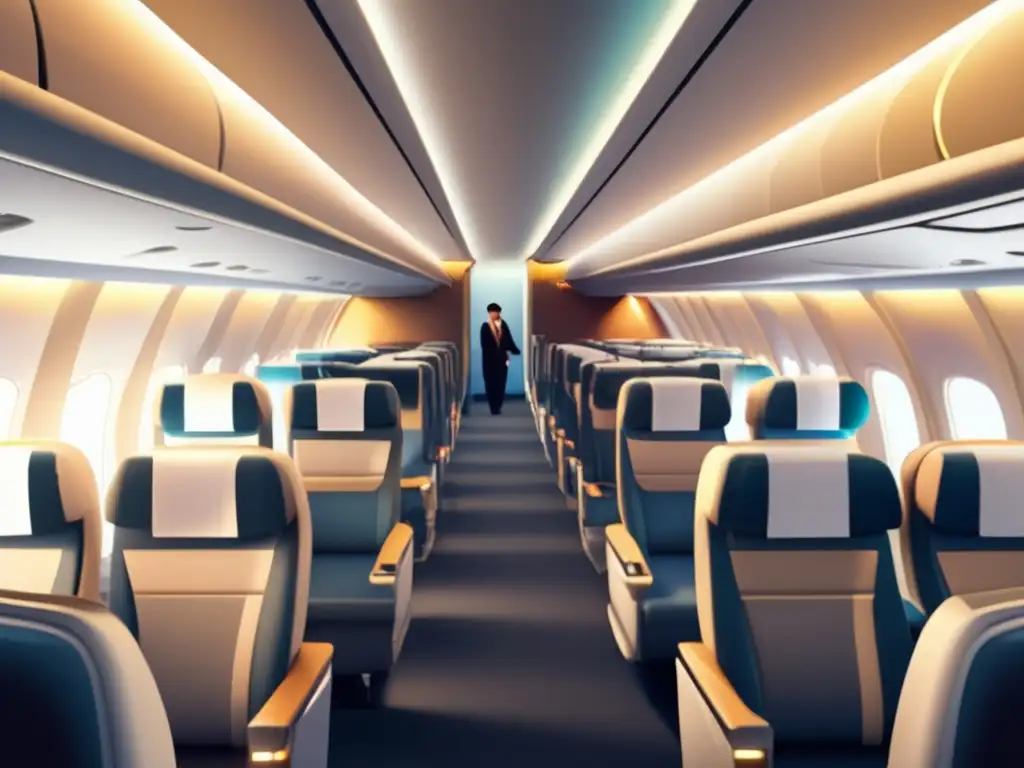 Cabina espaciosa y cómoda para pasajeros con movilidad reducida Cabina de avión accesible para personas con movilidad reducida