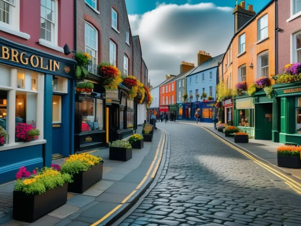 Experiencias seguras en Dublín para viajeros maduros - Calle vibrante con edificios georgianos, cafés acogedores y camaradería de personas mayores