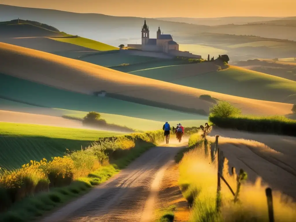 Camino de Santiago al amanecer Rutas sagradas para viajeros seniors en el Camino de Santiago de España