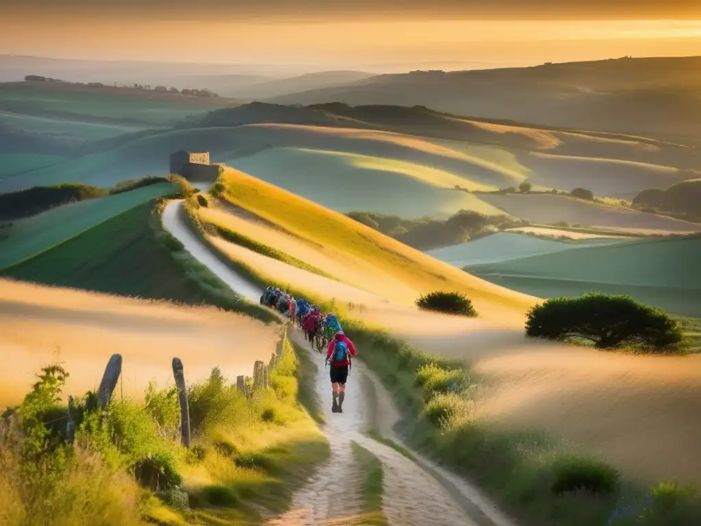 Camino de Santiago: Paisaje dorado y sereno Peregrinaciones para seniors: descubriendo la paz interior