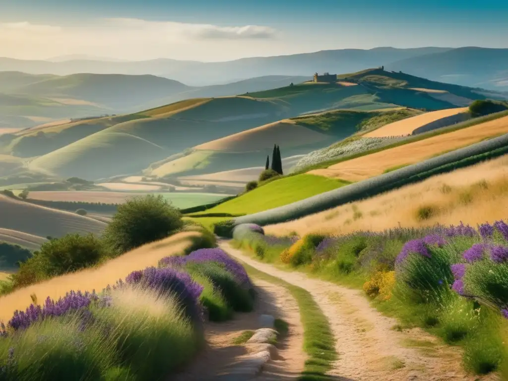 Paisaje asombroso del Camino de Santiago Camino de Santiago en España: Experiencia única para viajeros maduros - Peregrinaciones exóticas llenas de belleza y tranquilidad