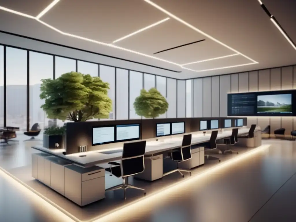 Centro de investigación genealógica moderno Un moderno centro de investigación genealógica en 8k, con amplias ventanas y decoración elegante