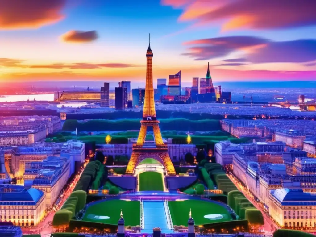 Viajes lingüísticos: Descubre culturas, idiomas y paisajes vibrantes en una imagen 8k de una ciudad emblemática al atardecer