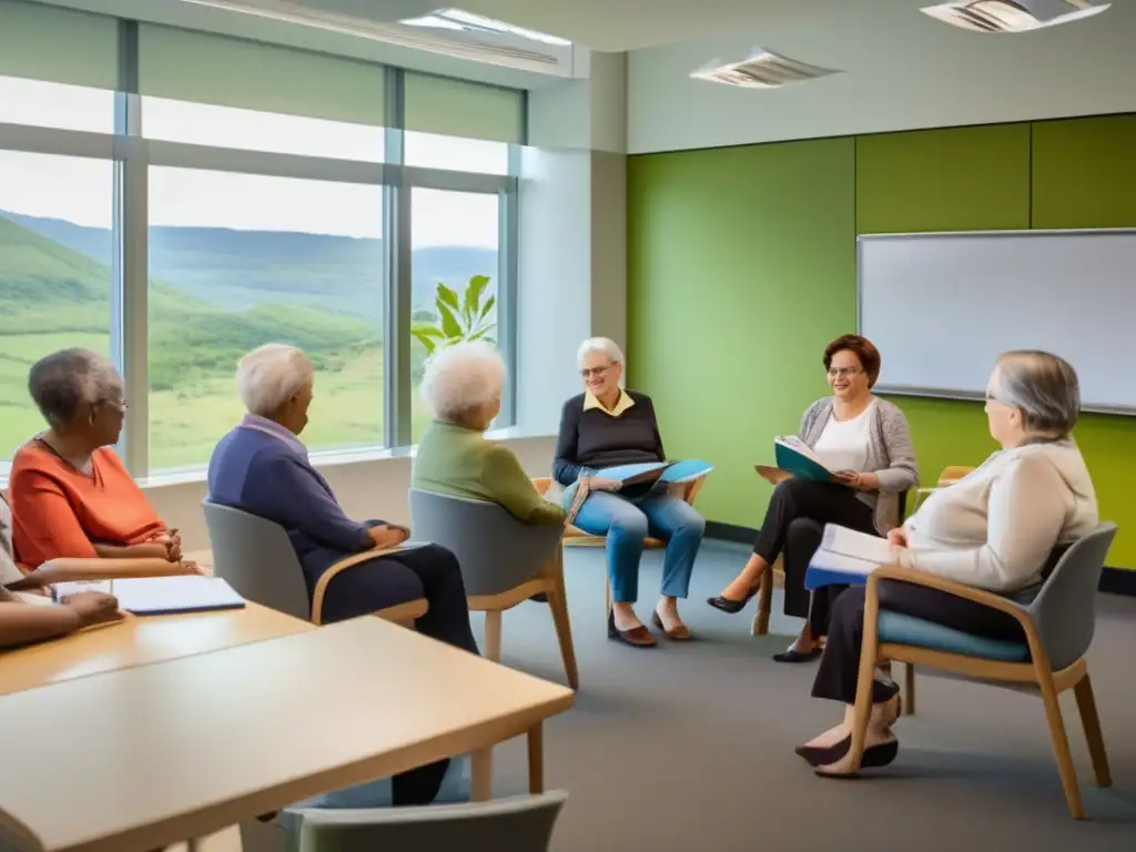 Clase de idiomas en un entorno moderno Clase de idiomas para adultos mayores en un entorno moderno y acogedor - Viajes lingüísticos para adultos mayores
