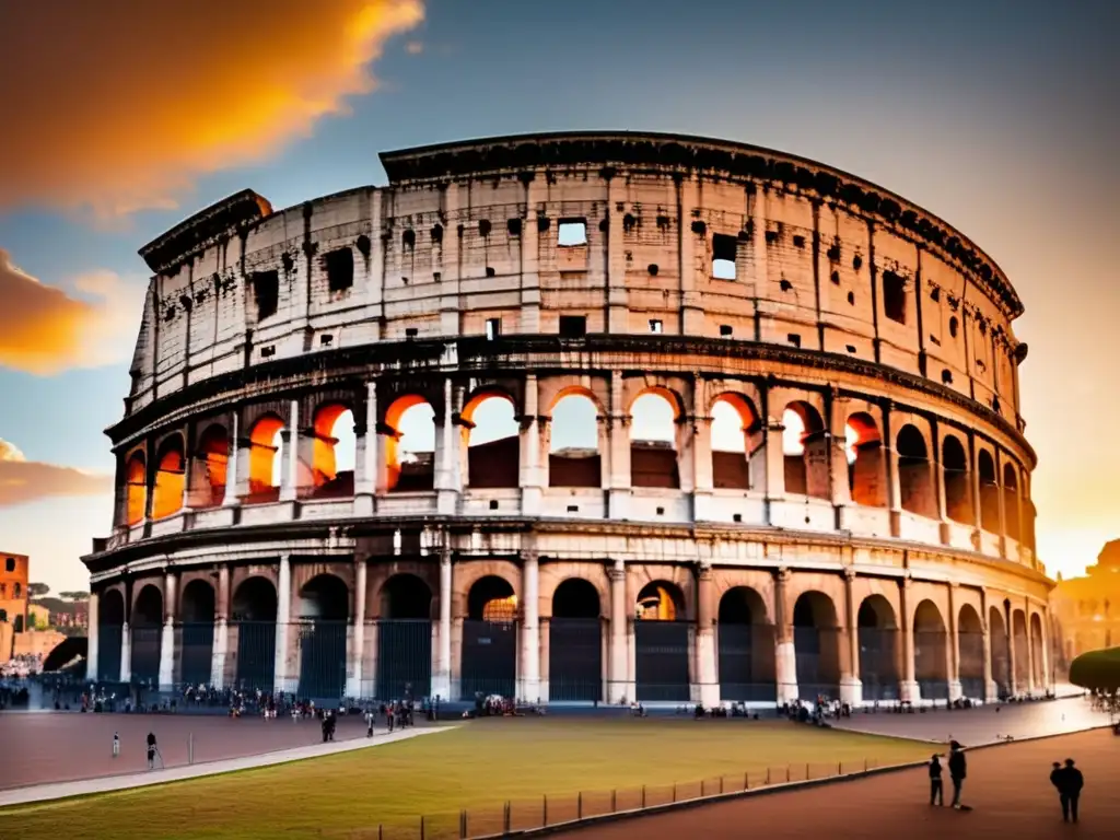 Coliseo Romano al atardecer Coliseo de Roma al atardecer