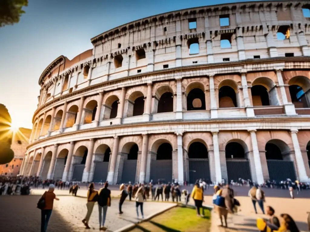 Coliseo de Roma: majestuosidad y belleza arquitectónica Explorando el Coliseo Romano para viajeros senior -