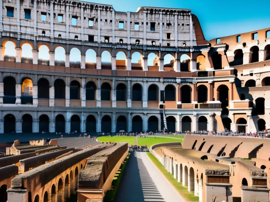 El Coliseo romano en todo su esplendor Explorando el Coliseo Romano con viajeros senior