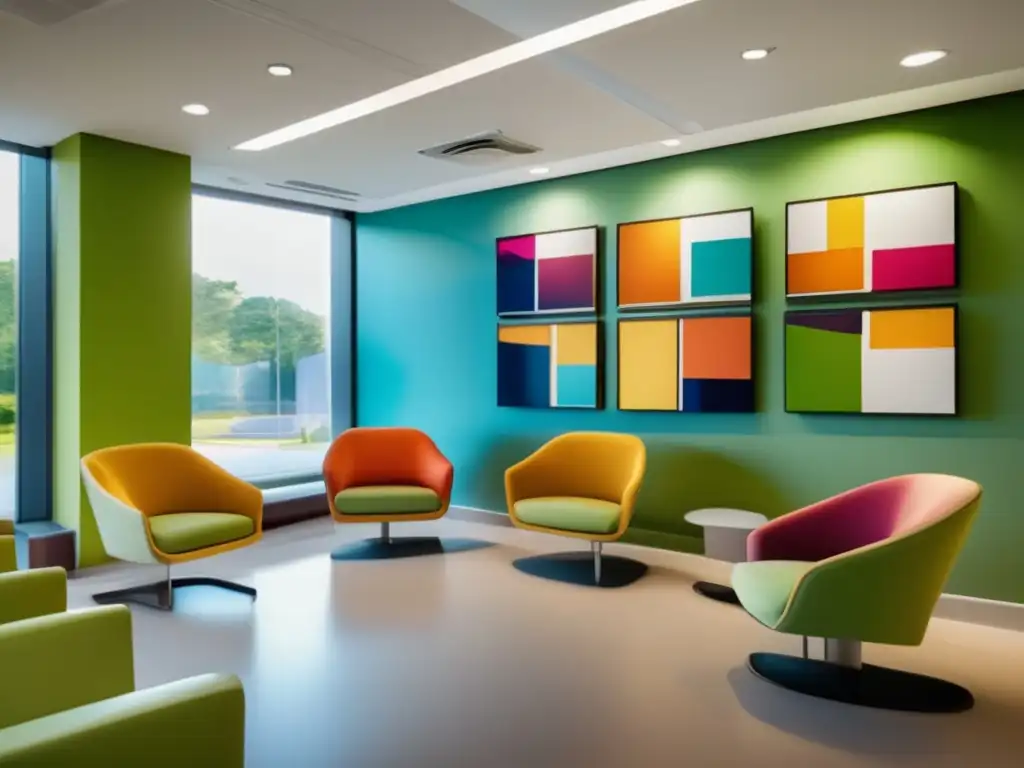 Sala de espera moderna en clínica médica: adaptación posttratamiento viajes médicos