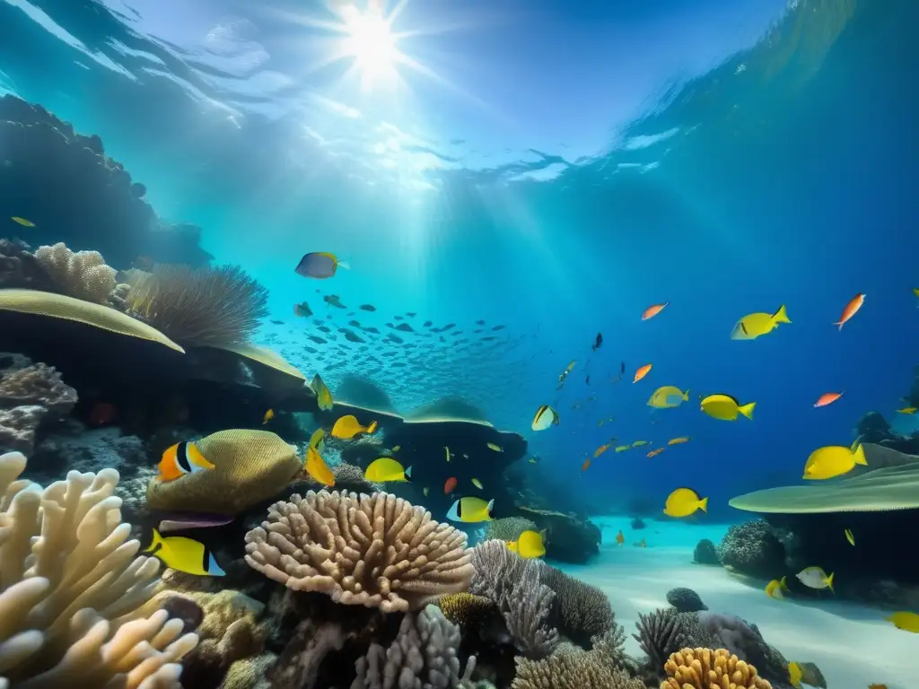 Arrecife de coral vibrante y vida marina colorida Maravilloso arrecife de coral con vida marina vibrante y consejos seguridad viajes aventuras