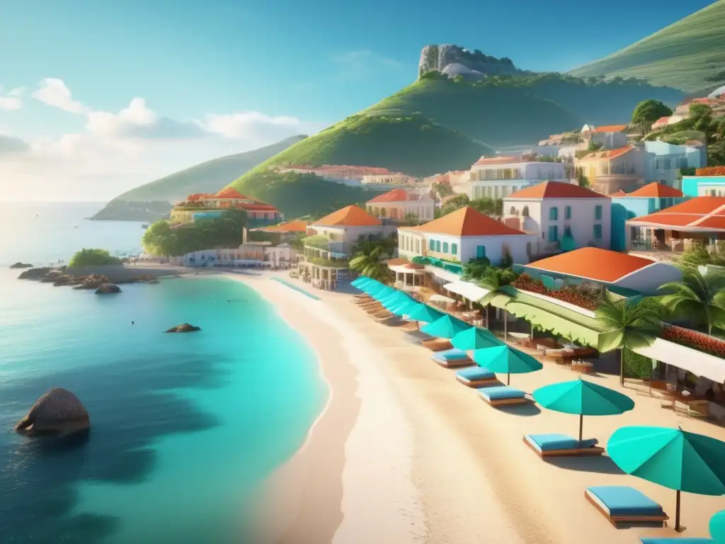 Pintoresco pueblo costero: tranquilidad y sofisticación Turismo médico para viajeros maduros en una encantadora ciudad costera con playa, cafés y centro médico