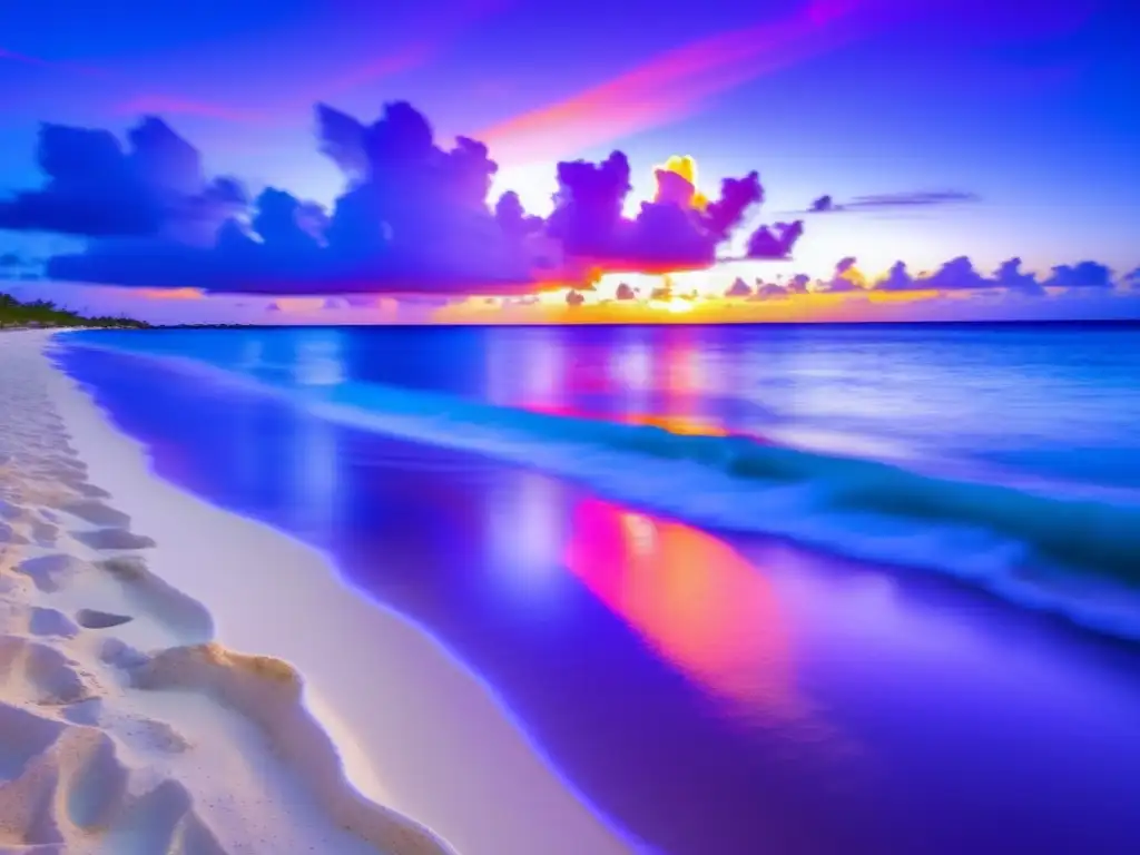 Puesta de sol en Cozumel: belleza caribeña Un crucero para viajeros maduros en el Caribe en Cozumel, México al atardecer