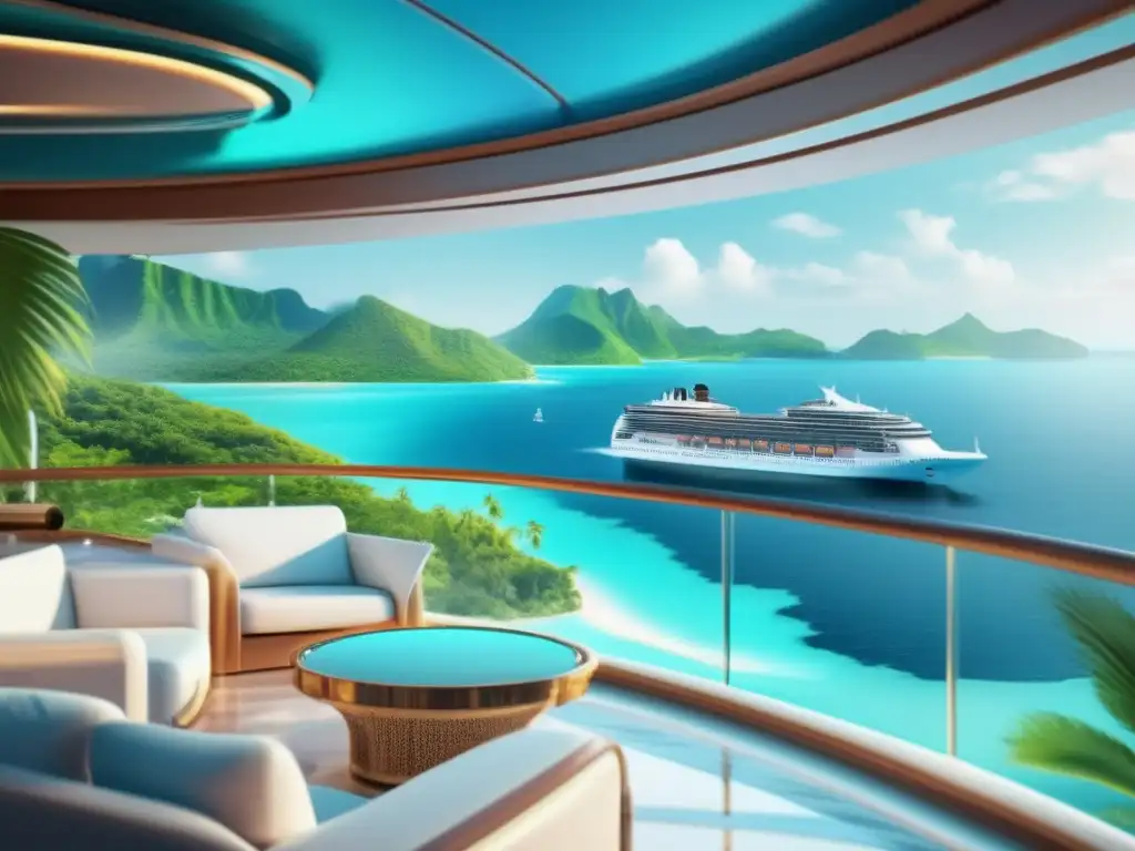 Crucero de lujo en aguas turquesas Crucero de lujo para seniors en aguas turquesas rodeado de islas tropicales - Viajes de lujo seguros y asequibles para seniors