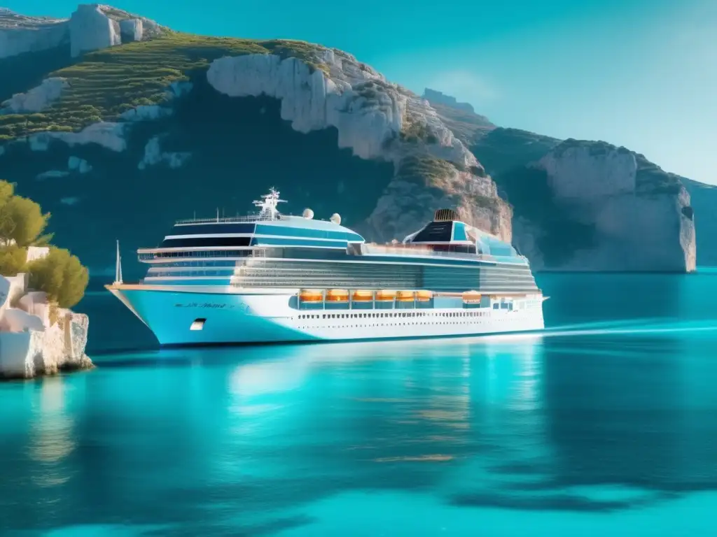 Crucero de lujo navegando en aguas turquesas Crucero de lujo navegando por las aguas turquesa de las Islas Griegas - Aventuras marítimas seguras para mayores