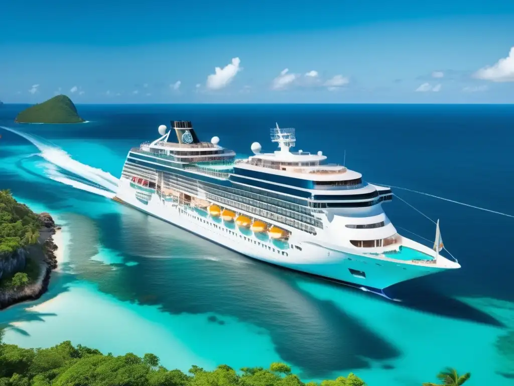 Crucero de lujo en aguas turquesas del Caribe Crucero de lujo en aguas turquesas del Caribe