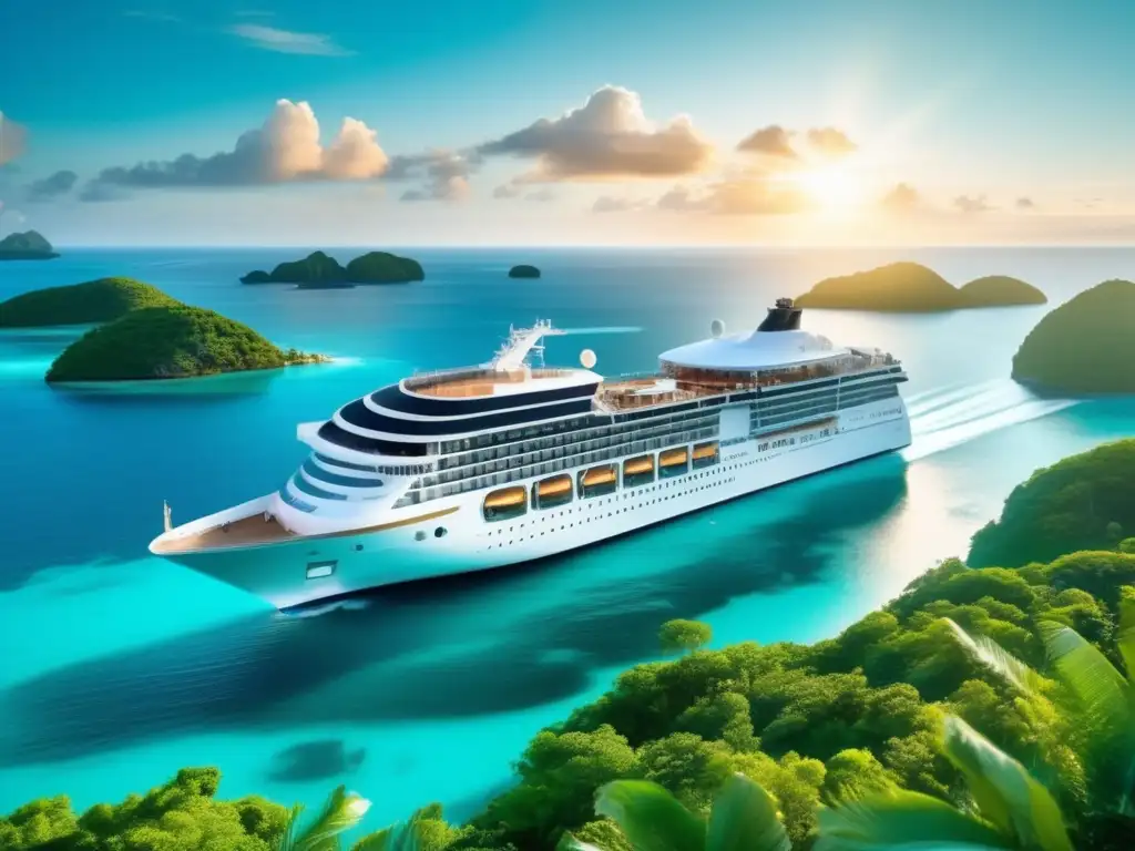 Crucero de lujo en aguas turquesas y tropicales Crucero de lujo: aguas turquesas, islas tropicales, relax, sol y cócteles