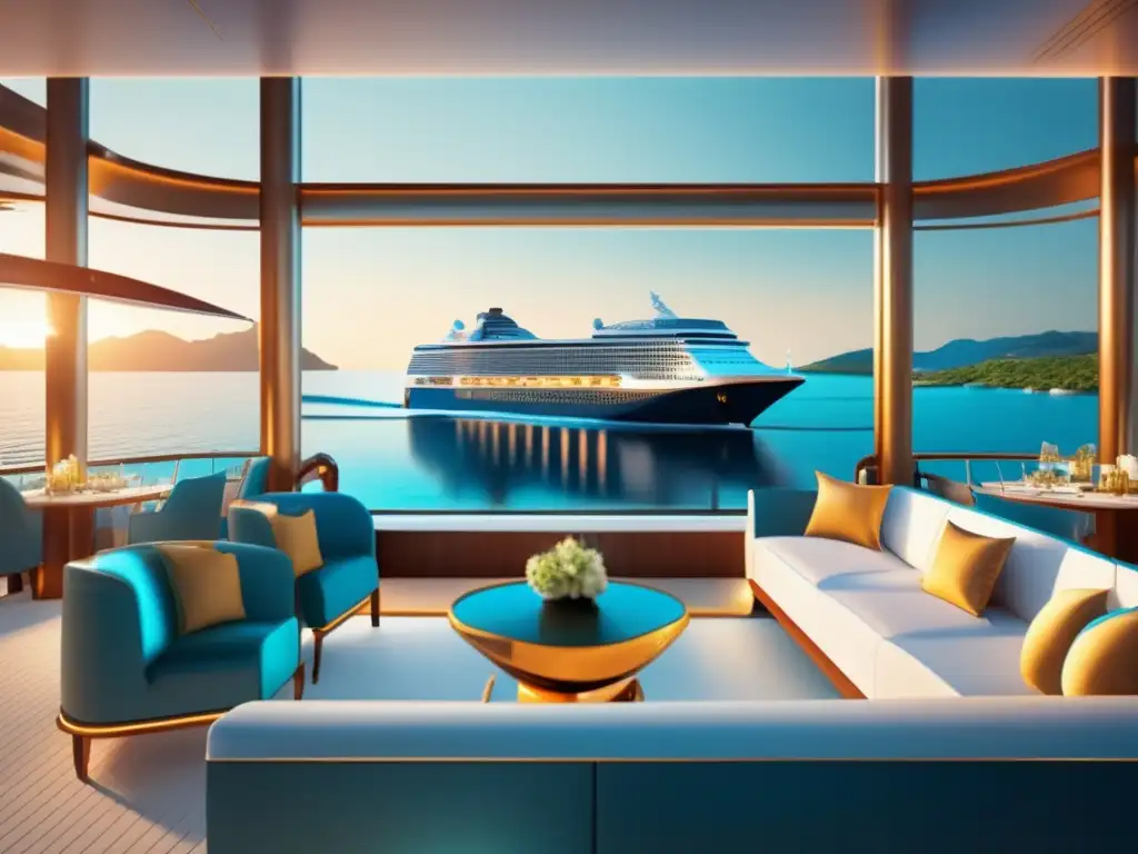 Crucero lujoso navegando en aguas azules - Consejos para evitar mareos en viajes marítimos