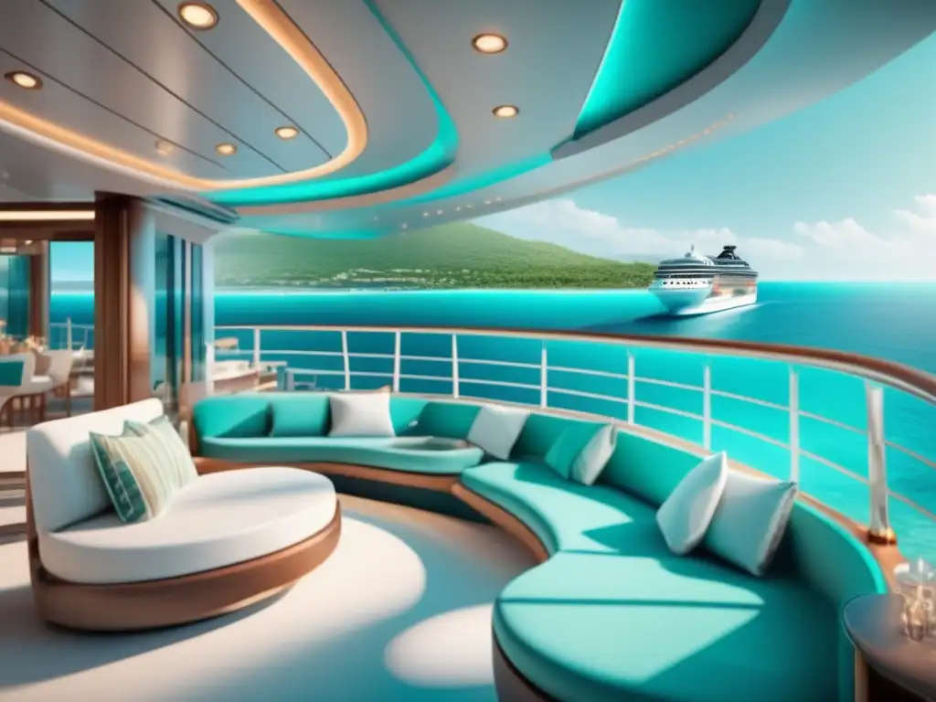 Crucero lujo: aguas turquesa, viajeros activos Cruceros para viajeros maduros disfrutando de lujo, actividades saludables y hermosos paisajes marinos