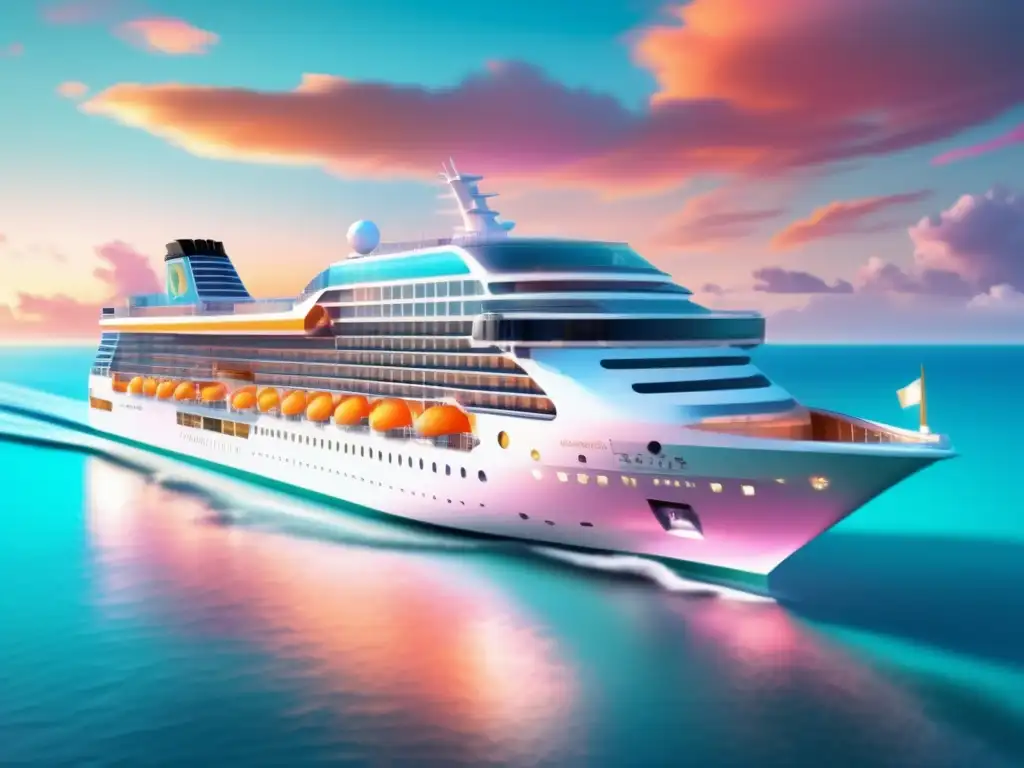 Crucero de lujo en aguas turquesa Crucero de lujo navegando en aguas turquesas con destino marítimo exclusivo para viajeros maduros
