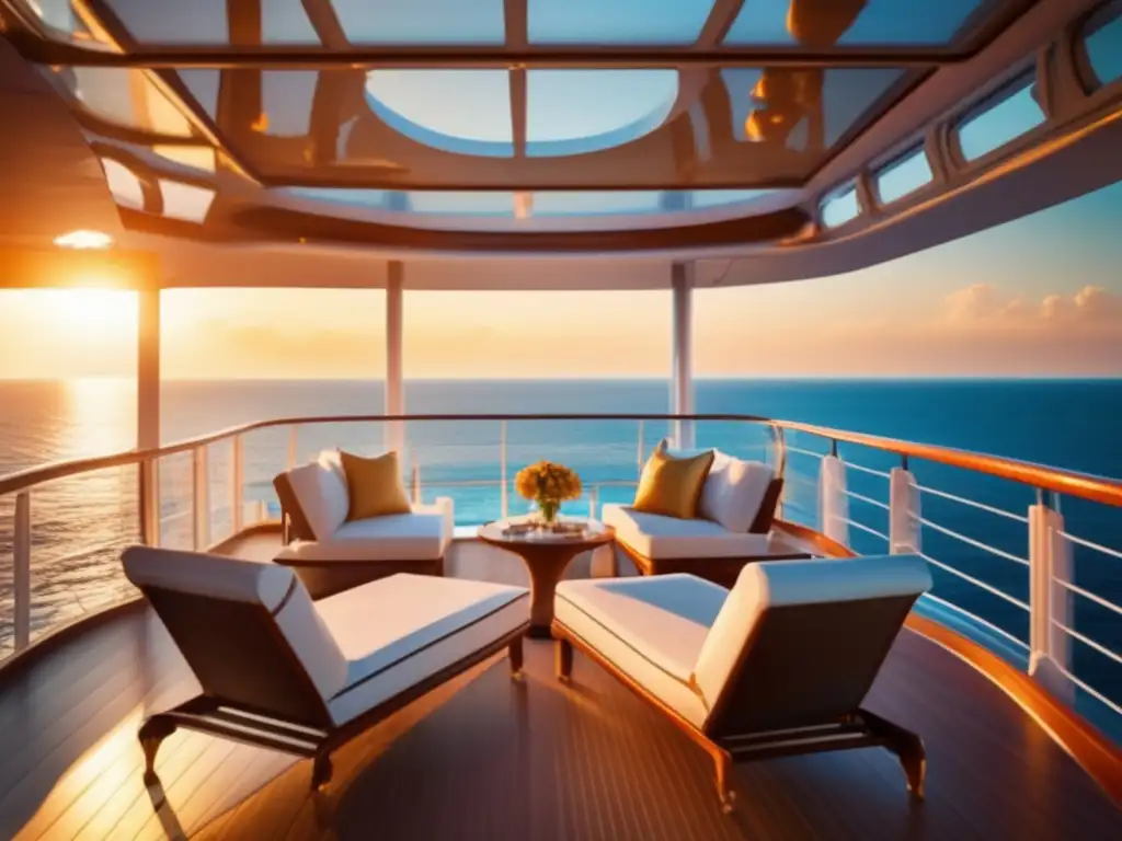 Crucero de lujo con viajeros maduras disfrutando del atardecer Viajeros maduros disfrutan de itinerarios de cruceros de lujo