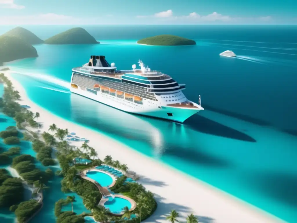 Crucero de lujo en aguas turquesas Cruceros para viajeros maduros en aguas turquesa con paisajes tropicales