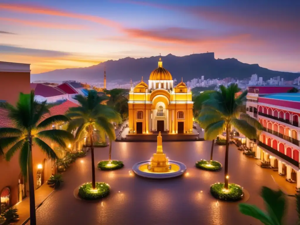 Plaza cultural al atardecer Guía de seguridad para viajeros seniors en Sudamérica