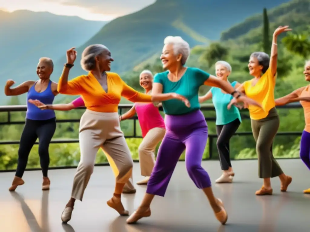 Viajes de danza para mayores seguros en hermoso entorno natural