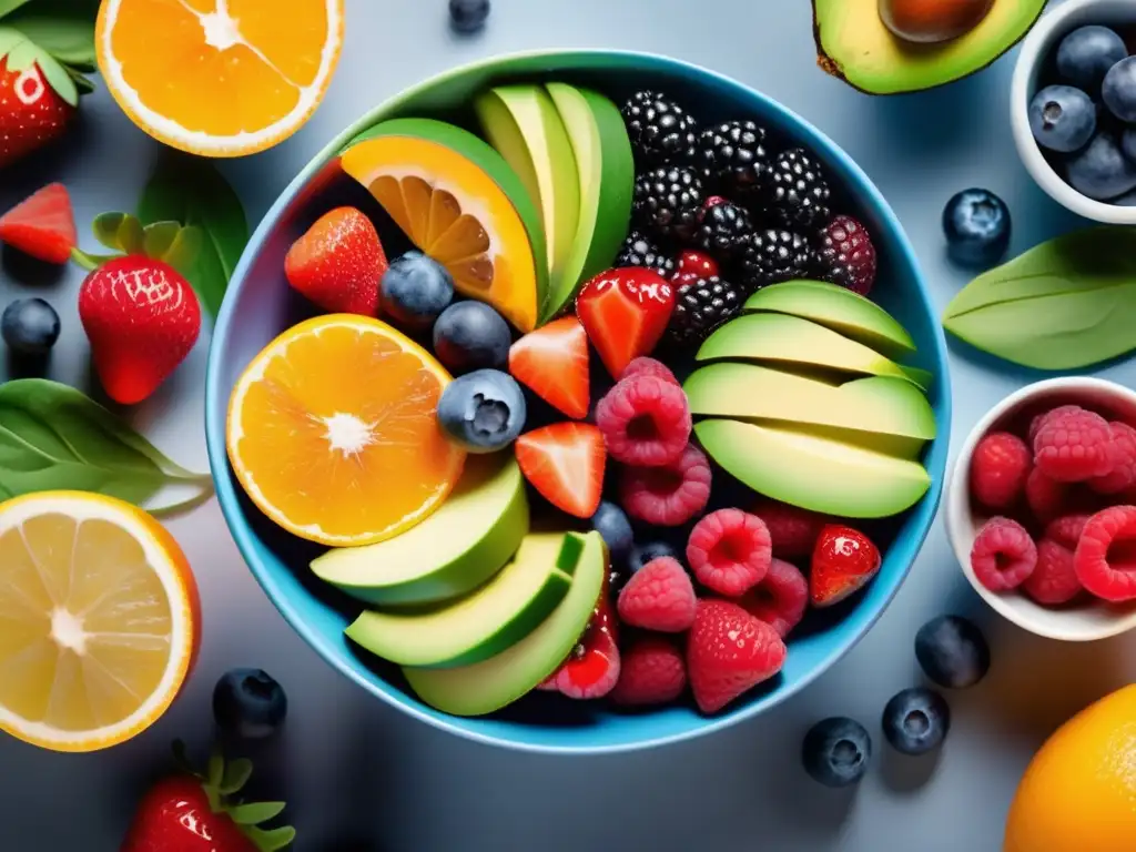 Deliciosa variedad de alimentos saludables Nutrición saludable para viajeros maduros: una imagen vibrante de alimentos saludables en una presentación tentadora