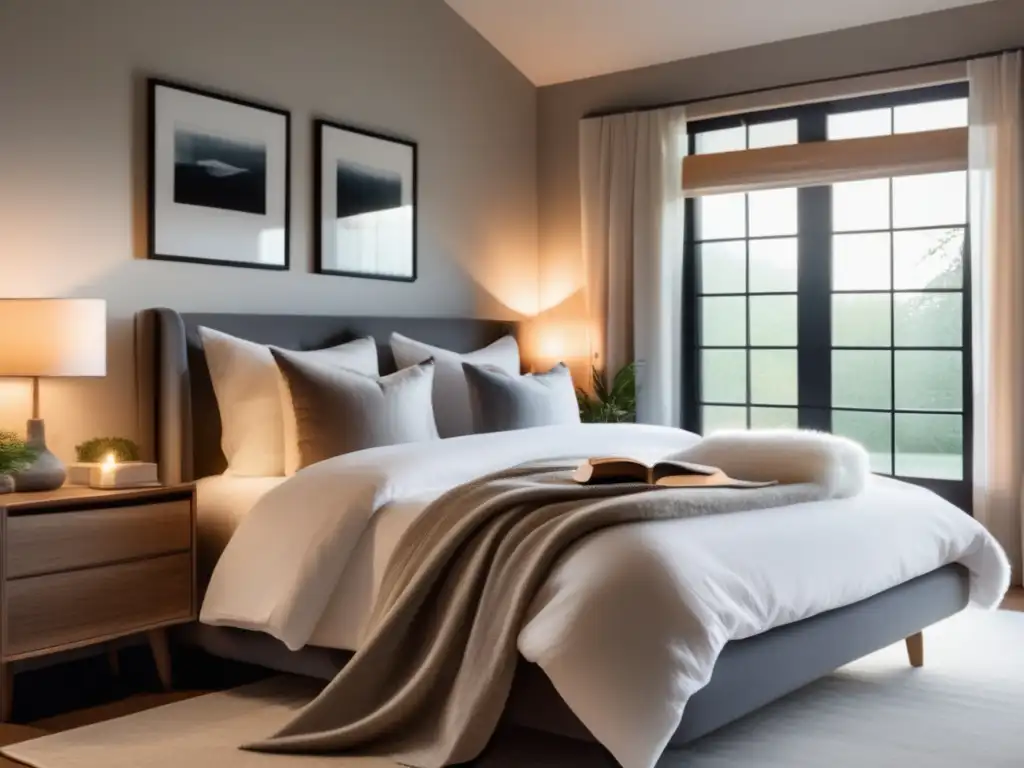 Dormitorio moderno y sereno Dormitorio moderno y sereno, con tonos neutros y un ambiente propicio para el descanso adecuado
