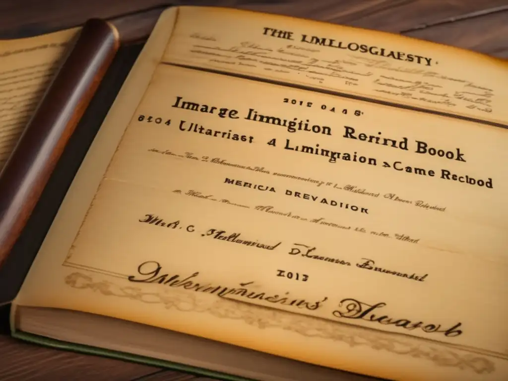Registros de inmigración para genealogía - Descubrimiento emocionante de antepasado perdido en un libro de registros de inmigración vintage