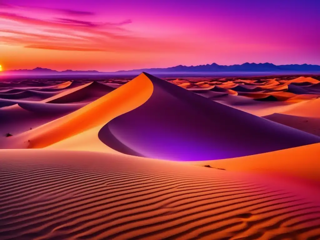 Paisaje desértico al atardecer con yoga Viajes espirituales en el desierto para maduros - Majestuosa imagen 8k detallada de un paisaje desértico sereno al atardecer