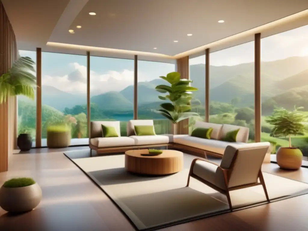 Destinos turismo médico seniors en un centro wellness lujoso rodeado de naturaleza, con actividades terapéuticas y decoración relajante