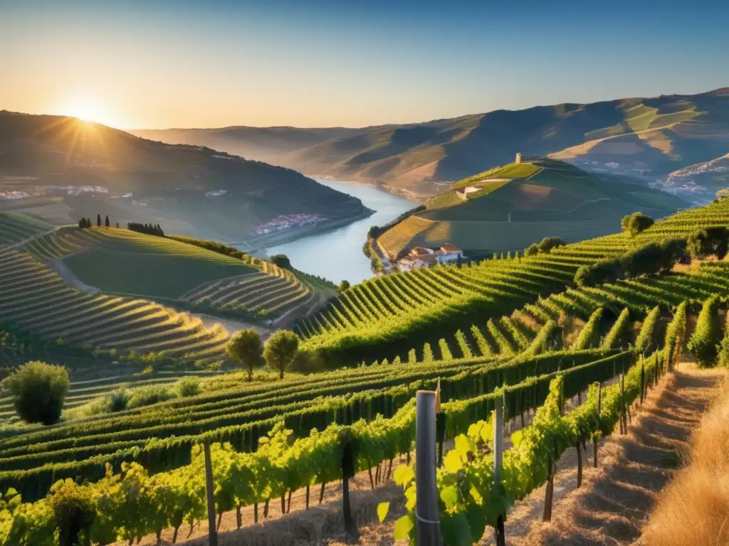 Paisaje dorado del Valle del Douro Experiencias enoturísticas en Portugal: Valle del Duero, viñedos, paisaje dorado y bodegas rústicas