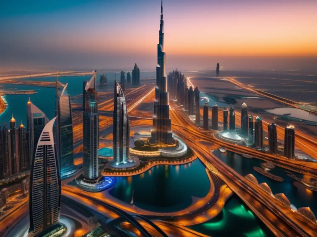 Atardecer en Dubai: Rascacielos y paseo elegante Experiencias en Dubai: vida vibrante y sofisticada