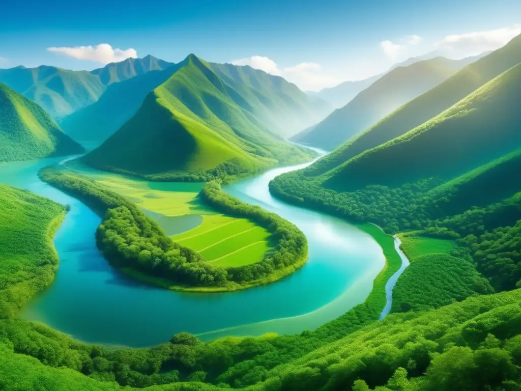 Un paraíso ecológico para adultos mayores Tours ecológicos para seniors: Imagen 8k de destino sereno y pintoresco para adultos mayores, con paisajes exuberantes y sostenibles