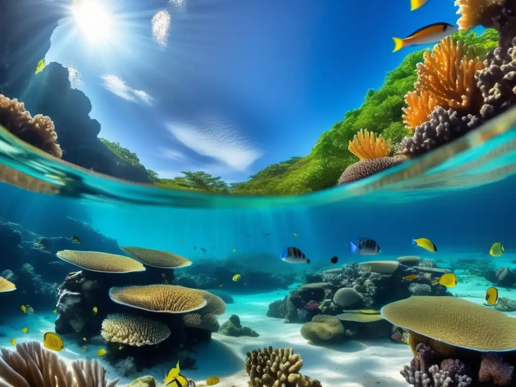 Arrecife de coral vibrante y colorido Destinos buceo ecológico: maravilla submarina para viajeros maduros
