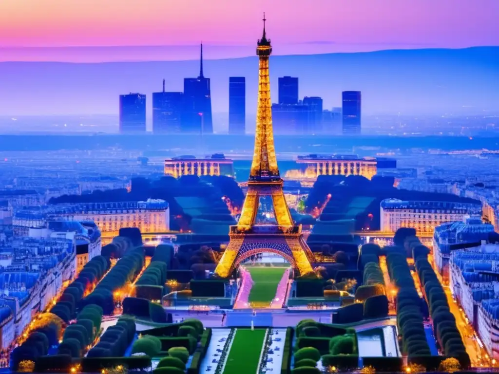 Eiffel Tower en atardecer en París, Francia - Visados de Viaje para Seniors: Tips Esenciales