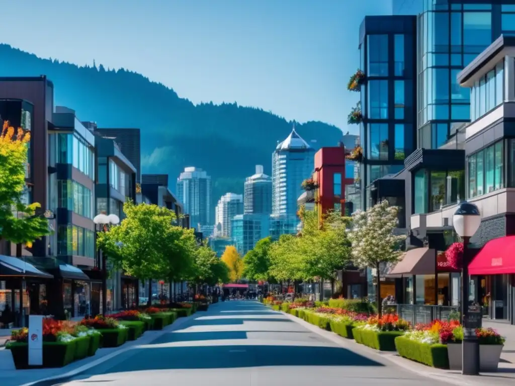 Encantadora calle de Vancouver, Canadá Ciudad segura para viajeros seniors en Norte América