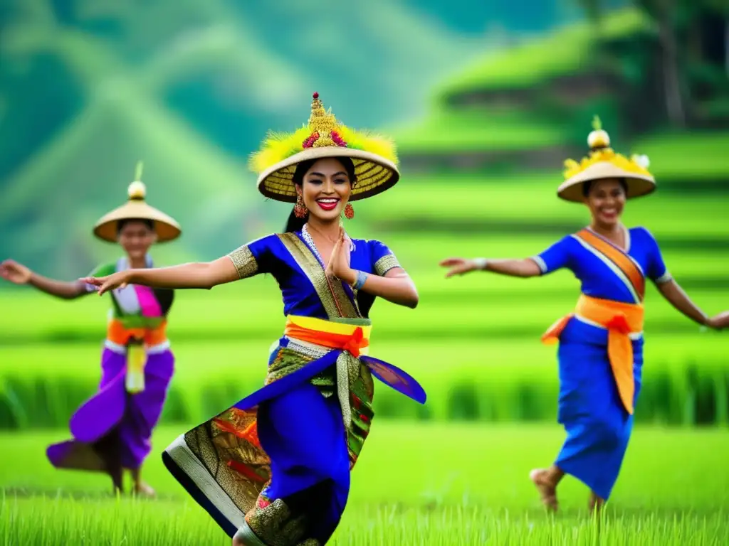 Encanto cultural de Bali Viajes espirituales en Bali: escena vibrante de la cultura balinesa con danza tradicional, terrazas de arroz y templos majestuosos