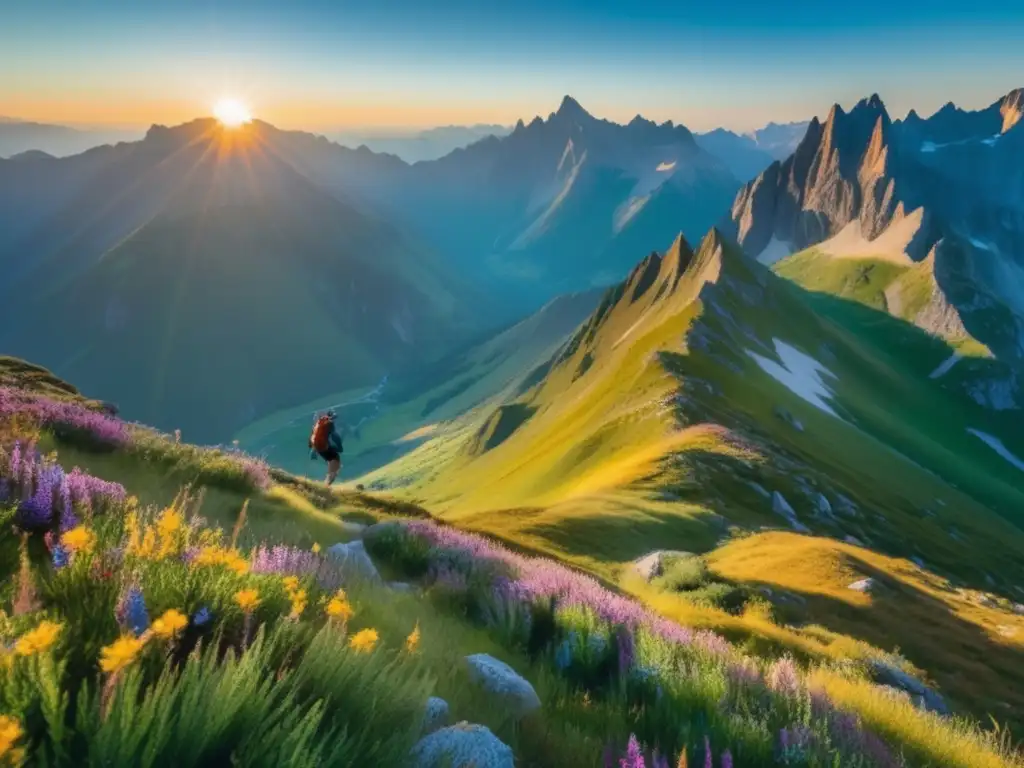 Majestuoso paisaje montañoso invita a la aventura Consejos de nutrición para aventuras en un paisaje montañoso impresionante